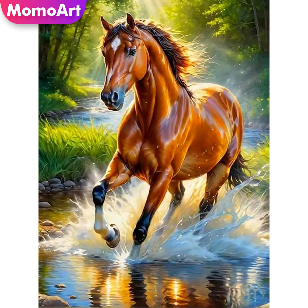 Embroidery Meaning - Momoart 11CT クロスステッチキット動物プリントキャンバス刺繍用品馬デザイン新着クラフトキット家の装飾
