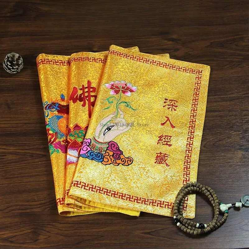 42 センチメートルダブル刺繍サテン生地蓮ベルガモット経典カ - Embroidery Bag のレビューと価格