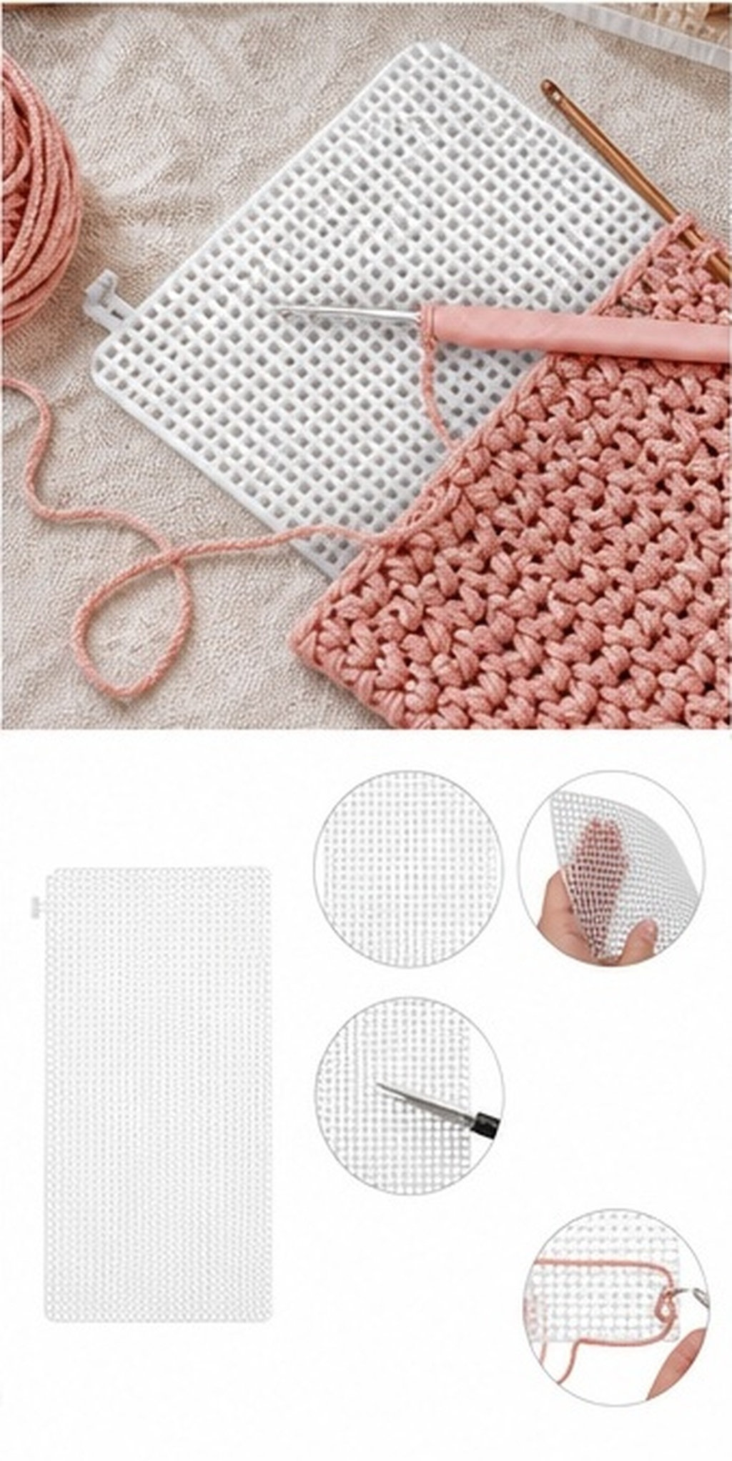 6枚入り、高品質DIYバッグ編み板、プラスチック製グリッドプ - Embroidery Bag のレビューと価格