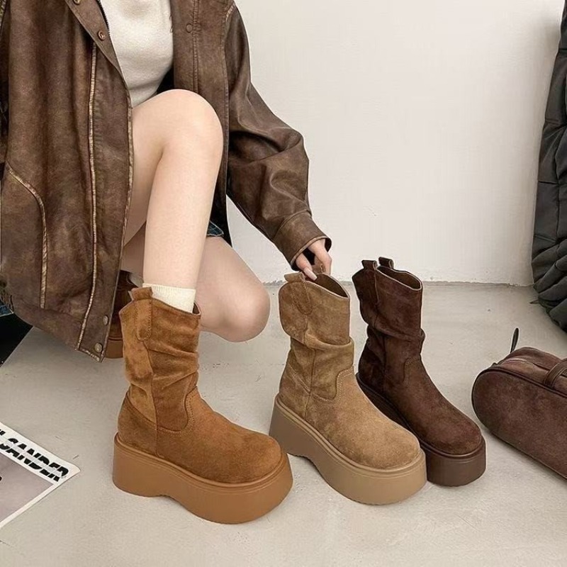 レディース、プラットフォーム付き、ミッドカーフ丈のウェスタン - Embroidery Garments のレビューと価格