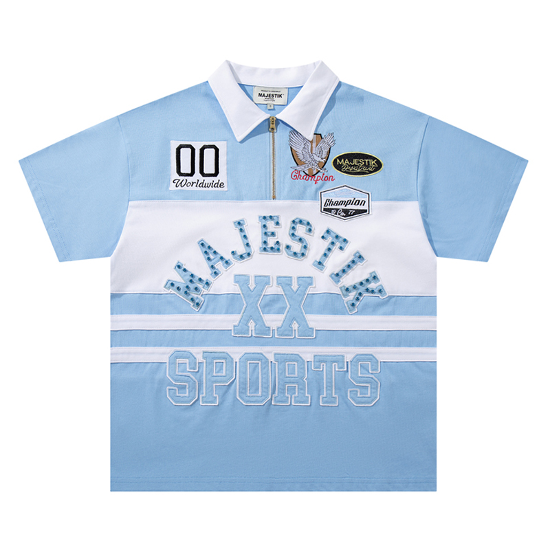 アメリカのファッションブランドMAJESTIK Tシャツ、ダ - Embroidery Design Logo のレビューと価格
