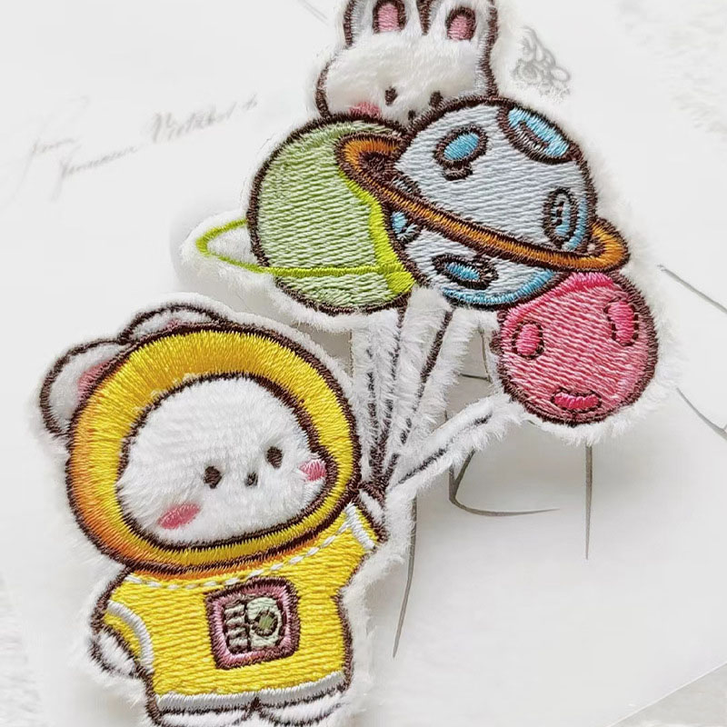 子供のための漫画の動物の絵のパッチ,自己粘着性の刺繍パッチ, - Embroidery Garments のレビューと価格